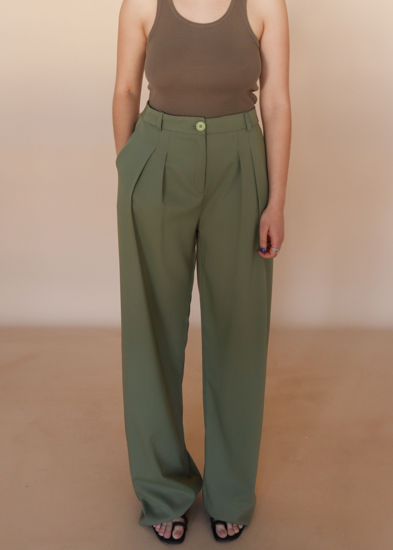 Tailored wool-blend trousers