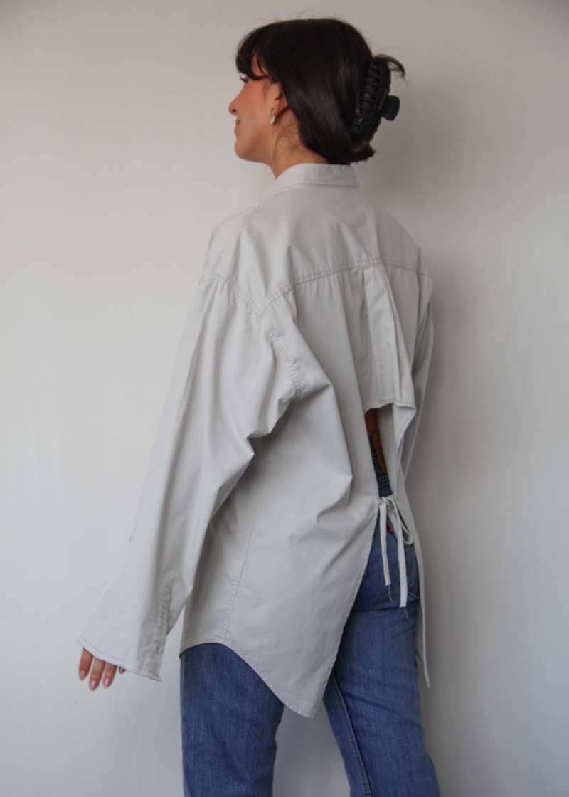 Upcycled Levis open back shirt