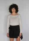 Mini falda de lana asimétrica